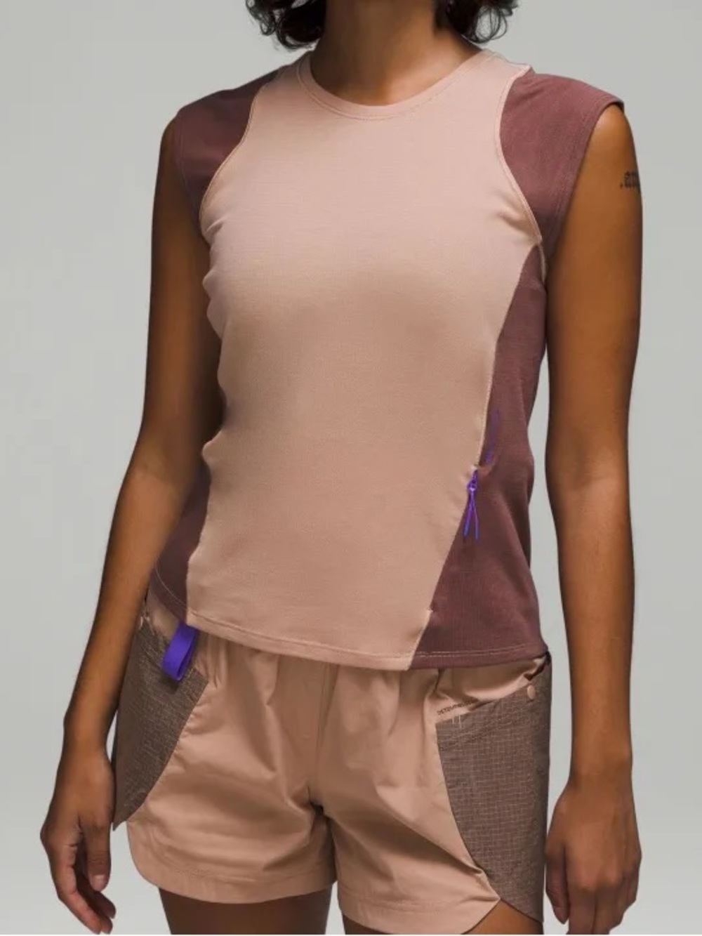 Lululemon two tone cap sleeve tank
